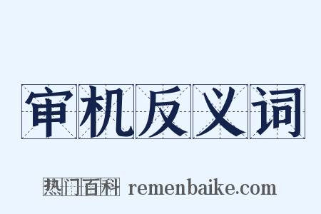 审机反义词是什么意思的图片
